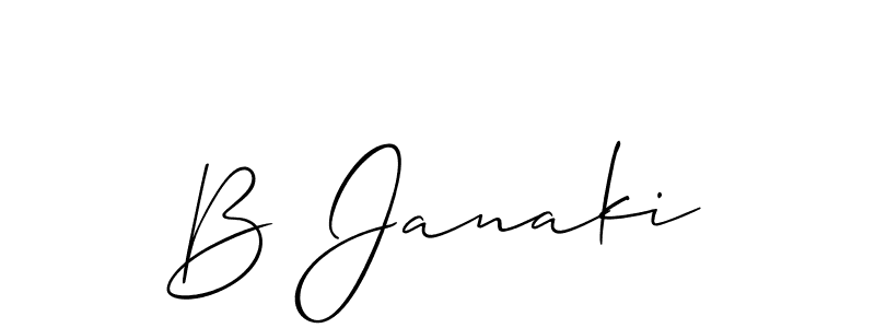 Once you've used our free online signature maker to create your best signature Allison_Script style, it's time to enjoy all of the benefits that B Janaki name signing documents. B Janaki signature style 2 images and pictures png