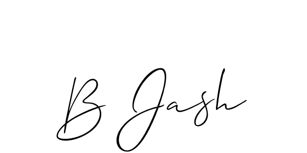 How to make B Jash signature? Allison_Script is a professional autograph style. Create handwritten signature for B Jash name. B Jash signature style 2 images and pictures png