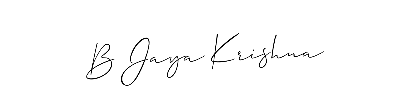 Similarly Allison_Script is the best handwritten signature design. Signature creator online .You can use it as an online autograph creator for name B Jaya Krishna. B Jaya Krishna signature style 2 images and pictures png