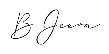 Get inspired by this graceful Allison_Script signature style for name B Jeeva. Smooth loops and balanced proportions for everyday use. B Jeeva signature style 2 images and pictures png