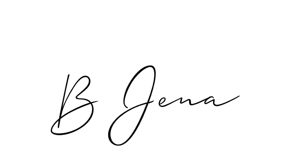 Create a beautiful signature design for name B Jena. With this signature (Allison_Script) fonts, you can make a handwritten signature for free. B Jena signature style 2 images and pictures png