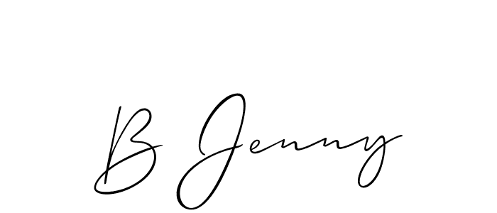 Make a short B Jenny signature style. Manage your documents anywhere anytime using Allison_Script. Create and add eSignatures, submit forms, share and send files easily. B Jenny signature style 2 images and pictures png