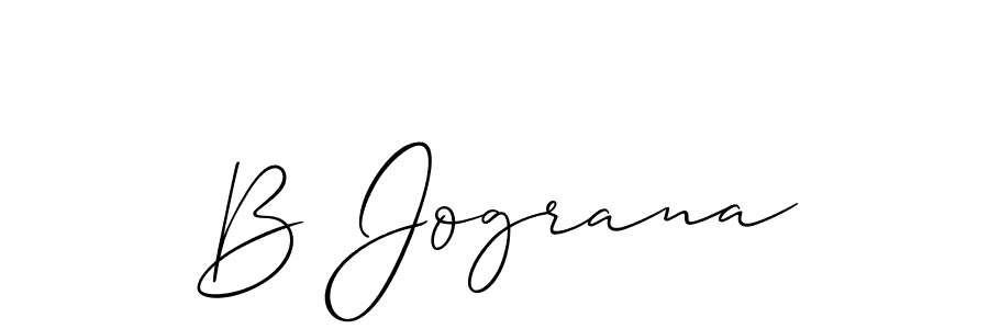 Also You can easily find your signature by using the search form. We will create B Jograna name handwritten signature images for you free of cost using Allison_Script sign style. B Jograna signature style 2 images and pictures png