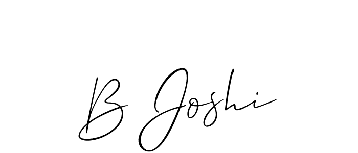 Create a beautiful signature design for name B Joshi. With this signature (Allison_Script) fonts, you can make a handwritten signature for free. B Joshi signature style 2 images and pictures png