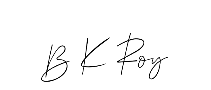 Also we have B K Roy name is the best signature style. Create professional handwritten signature collection using Allison_Script autograph style. B K Roy signature style 2 images and pictures png