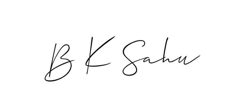 Also You can easily find your signature by using the search form. We will create B K Sahu name handwritten signature images for you free of cost using Allison_Script sign style. B K Sahu signature style 2 images and pictures png