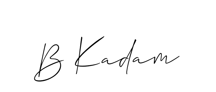 Check out images of Autograph of B Kadam name. Actor B Kadam Signature Style. Allison_Script is a professional sign style online. B Kadam signature style 2 images and pictures png