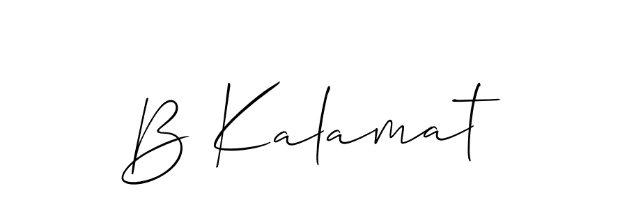 Create a beautiful signature design for name B Kalamat. With this signature (Allison_Script) fonts, you can make a handwritten signature for free. B Kalamat signature style 2 images and pictures png