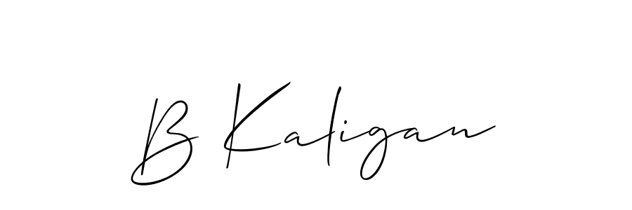 Design your own signature with our free online signature maker. With this signature software, you can create a handwritten (Allison_Script) signature for name B Kaligan. B Kaligan signature style 2 images and pictures png