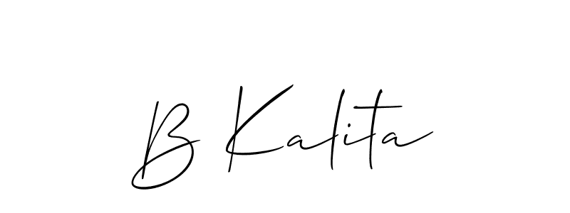 Make a beautiful signature design for name B Kalita. Use this online signature maker to create a handwritten signature for free. B Kalita signature style 2 images and pictures png