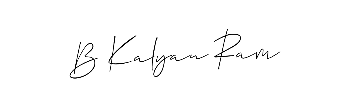 Allison_Script is a professional signature style that is perfect for those who want to add a touch of class to their signature. It is also a great choice for those who want to make their signature more unique. Get B Kalyan Ram name to fancy signature for free. B Kalyan Ram signature style 2 images and pictures png