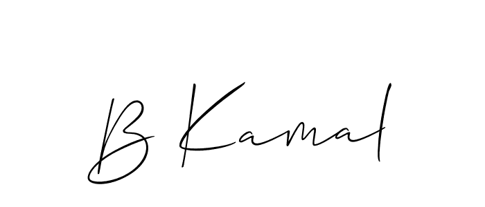 Make a beautiful signature design for name B Kamal. With this signature (Allison_Script) style, you can create a handwritten signature for free. B Kamal signature style 2 images and pictures png