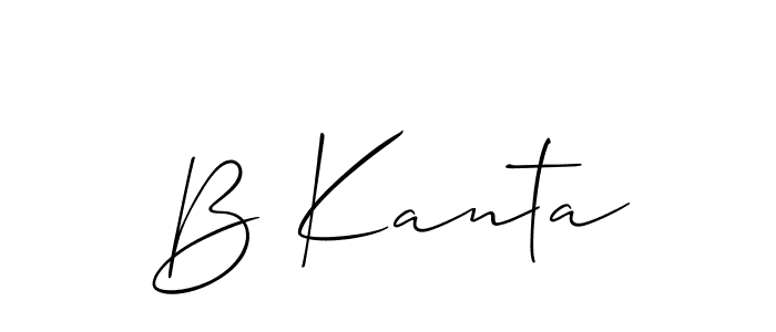 How to make B Kanta name signature. Use Allison_Script style for creating short signs online. This is the latest handwritten sign. B Kanta signature style 2 images and pictures png