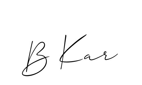 Best and Professional Signature Style for B Kar. Allison_Script Best Signature Style Collection. B Kar signature style 2 images and pictures png