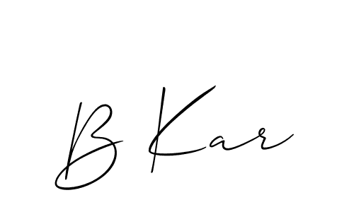 Also You can easily find your signature by using the search form. We will create B Kar name handwritten signature images for you free of cost using Allison_Script sign style. B Kar signature style 2 images and pictures png