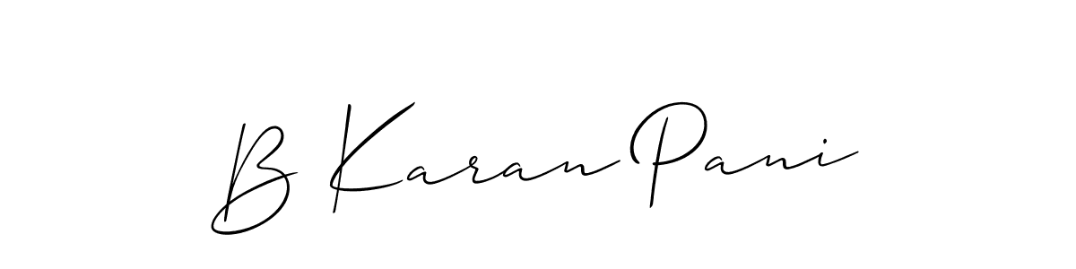 Once you've used our free online signature maker to create your best signature Allison_Script style, it's time to enjoy all of the benefits that B Karan Pani name signing documents. B Karan Pani signature style 2 images and pictures png