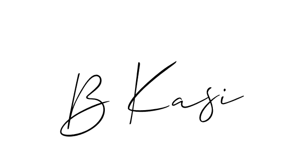 How to make B Kasi name signature. Use Allison_Script style for creating short signs online. This is the latest handwritten sign. B Kasi signature style 2 images and pictures png