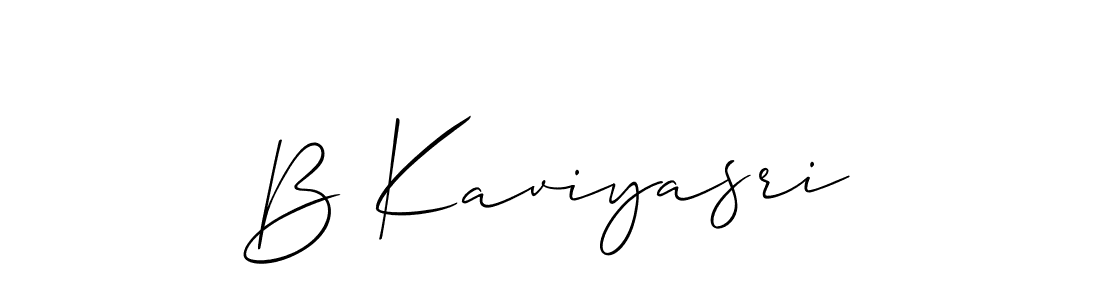 Create a beautiful signature design for name B Kaviyasri. With this signature (Allison_Script) fonts, you can make a handwritten signature for free. B Kaviyasri signature style 2 images and pictures png