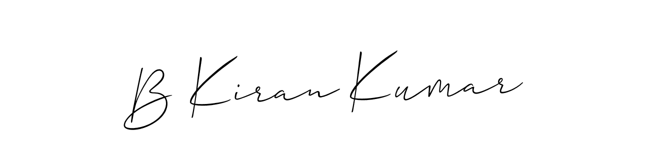 How to Draw B Kiran Kumar signature style? Allison_Script is a latest design signature styles for name B Kiran Kumar. B Kiran Kumar signature style 2 images and pictures png