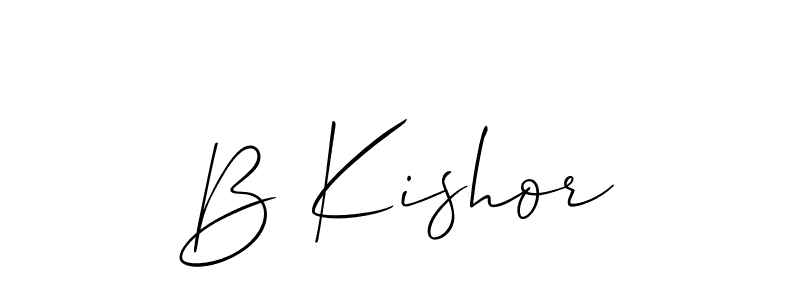 You can use this online signature creator to create a handwritten signature for the name B Kishor. This is the best online autograph maker. B Kishor signature style 2 images and pictures png