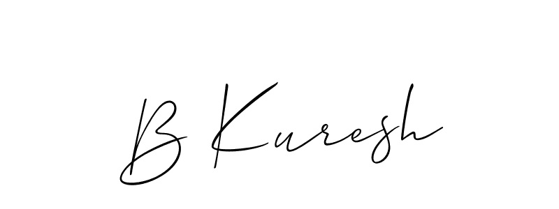 This is the best signature style for the B Kuresh name. Also you like these signature font (Allison_Script). Mix name signature. B Kuresh signature style 2 images and pictures png