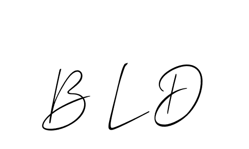 How to make B L D signature? Allison_Script is a professional autograph style. Create handwritten signature for B L D name. B L D signature style 2 images and pictures png