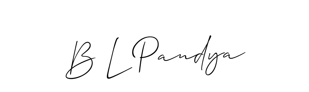 Make a beautiful signature design for name B L Pandya. Use this online signature maker to create a handwritten signature for free. B L Pandya signature style 2 images and pictures png