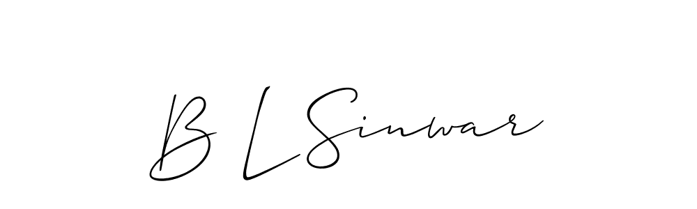 This is the best signature style for the B L Sinwar name. Also you like these signature font (Allison_Script). Mix name signature. B L Sinwar signature style 2 images and pictures png