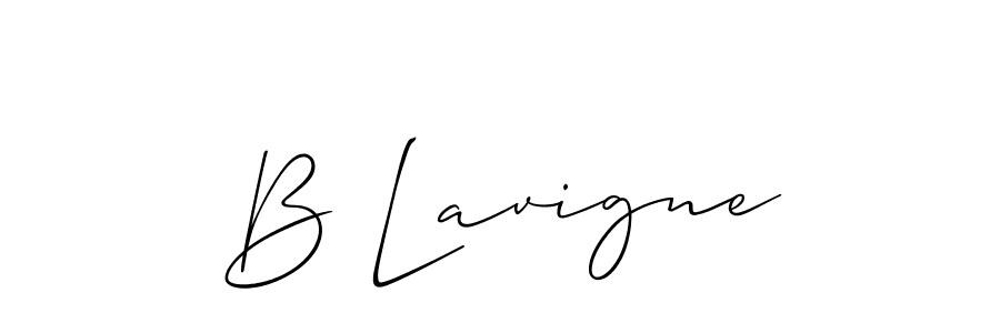How to make B Lavigne signature? Allison_Script is a professional autograph style. Create handwritten signature for B Lavigne name. B Lavigne signature style 2 images and pictures png