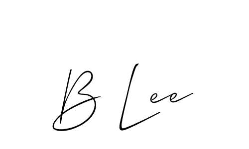 How to make B Lee name signature. Use Allison_Script style for creating short signs online. This is the latest handwritten sign. B Lee signature style 2 images and pictures png