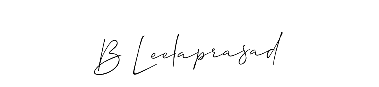 Design your own signature with our free online signature maker. With this signature software, you can create a handwritten (Allison_Script) signature for name B Leelaprasad. B Leelaprasad signature style 2 images and pictures png