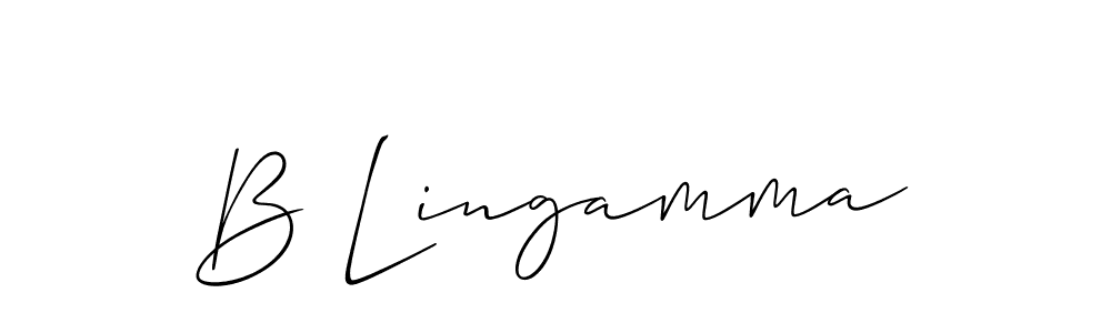 You should practise on your own different ways (Allison_Script) to write your name (B Lingamma) in signature. don't let someone else do it for you. B Lingamma signature style 2 images and pictures png