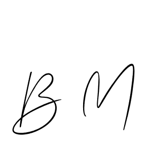 Also You can easily find your signature by using the search form. We will create B M name handwritten signature images for you free of cost using Allison_Script sign style. B M signature style 2 images and pictures png