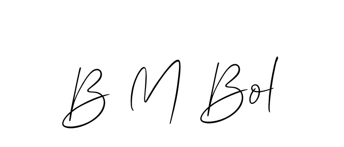 Design your own signature with our free online signature maker. With this signature software, you can create a handwritten (Allison_Script) signature for name B M Bol. B M Bol signature style 2 images and pictures png