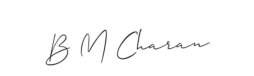 How to make B M Charan signature? Allison_Script is a professional autograph style. Create handwritten signature for B M Charan name. B M Charan signature style 2 images and pictures png