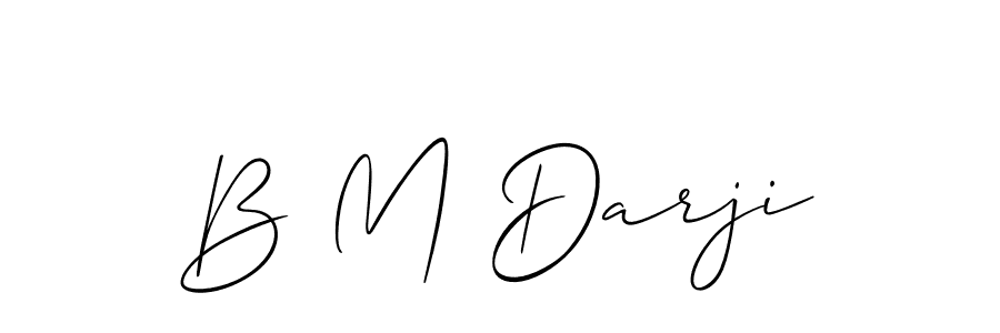 How to make B M Darji name signature. Use Allison_Script style for creating short signs online. This is the latest handwritten sign. B M Darji signature style 2 images and pictures png