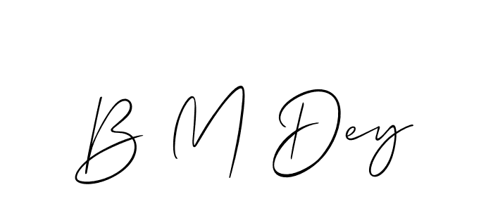 Allison_Script is a professional signature style that is perfect for those who want to add a touch of class to their signature. It is also a great choice for those who want to make their signature more unique. Get B M Dey name to fancy signature for free. B M Dey signature style 2 images and pictures png