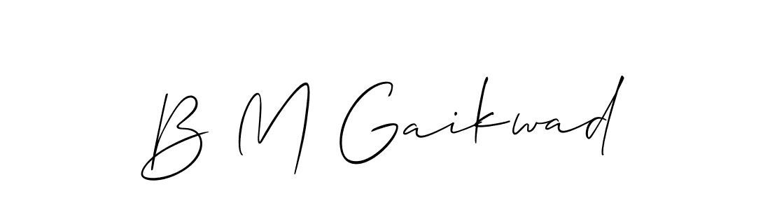 Make a beautiful signature design for name B M Gaikwad. With this signature (Allison_Script) style, you can create a handwritten signature for free. B M Gaikwad signature style 2 images and pictures png