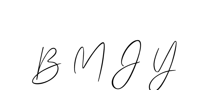 B M J Y stylish signature style. Best Handwritten Sign (Allison_Script) for my name. Handwritten Signature Collection Ideas for my name B M J Y. B M J Y signature style 2 images and pictures png