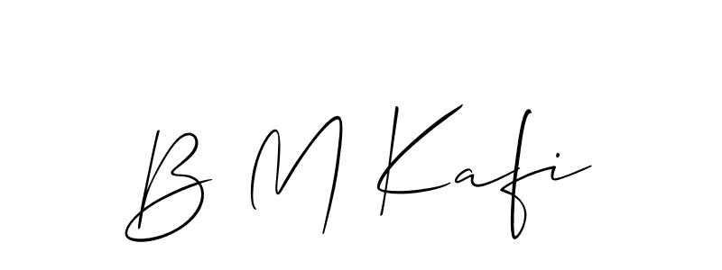 How to make B M Kafi name signature. Use Allison_Script style for creating short signs online. This is the latest handwritten sign. B M Kafi signature style 2 images and pictures png