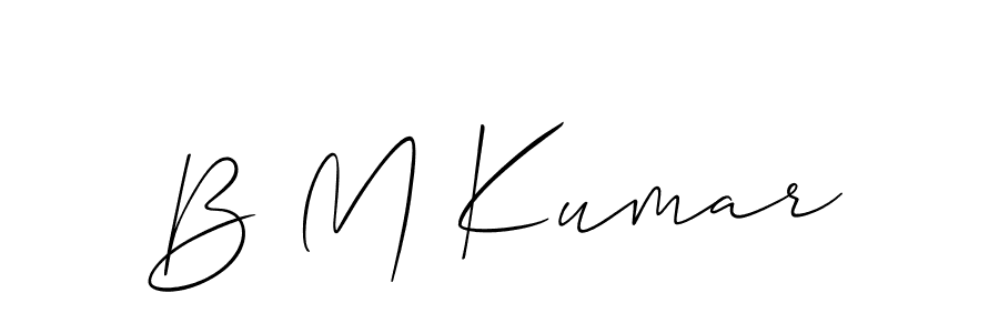 How to Draw B M Kumar signature style? Allison_Script is a latest design signature styles for name B M Kumar. B M Kumar signature style 2 images and pictures png