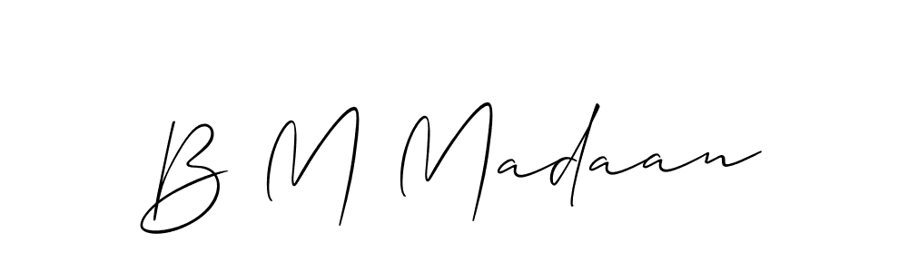 Best and Professional Signature Style for B M Madaan. Allison_Script Best Signature Style Collection. B M Madaan signature style 2 images and pictures png