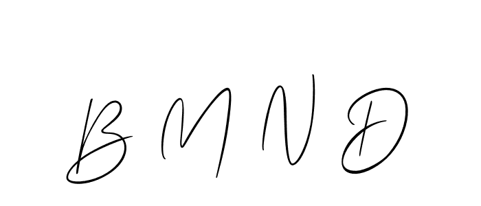 You should practise on your own different ways (Allison_Script) to write your name (B M N D) in signature. don't let someone else do it for you. B M N D signature style 2 images and pictures png