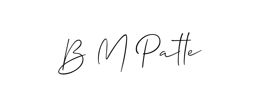 Create a beautiful signature design for name B M Patle. With this signature (Allison_Script) fonts, you can make a handwritten signature for free. B M Patle signature style 2 images and pictures png