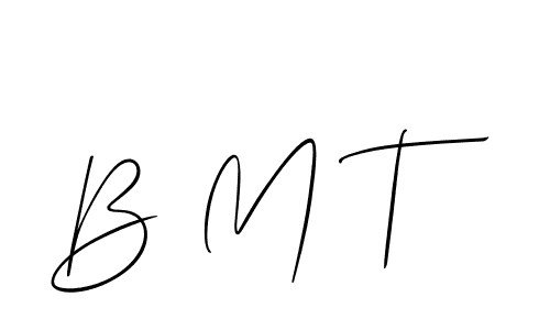 Create a beautiful signature design for name B M T. With this signature (Allison_Script) fonts, you can make a handwritten signature for free. B M T signature style 2 images and pictures png