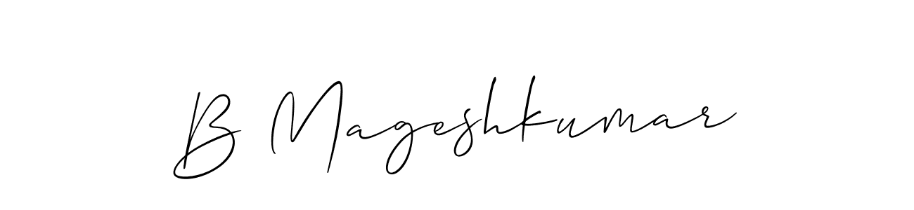 Make a beautiful signature design for name B Mageshkumar. Use this online signature maker to create a handwritten signature for free. B Mageshkumar signature style 2 images and pictures png