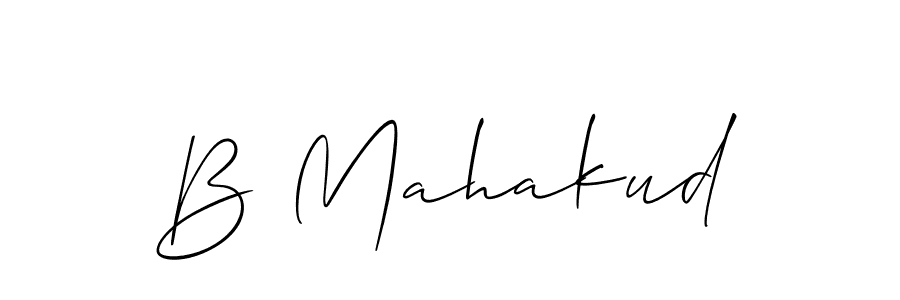 Also we have B Mahakud name is the best signature style. Create professional handwritten signature collection using Allison_Script autograph style. B Mahakud signature style 2 images and pictures png