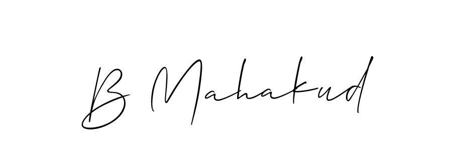 Create a beautiful signature design for name B Mahakud. With this signature (Allison_Script) fonts, you can make a handwritten signature for free. B Mahakud signature style 2 images and pictures png