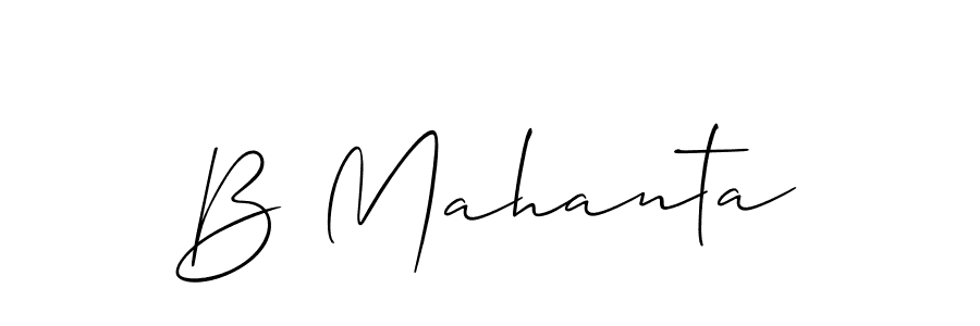 Best and Professional Signature Style for B Mahanta. Allison_Script Best Signature Style Collection. B Mahanta signature style 2 images and pictures png