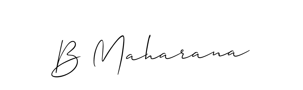 Design your own signature with our free online signature maker. With this signature software, you can create a handwritten (Allison_Script) signature for name B Maharana. B Maharana signature style 2 images and pictures png